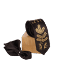 Warli Hand Painted Black Tie