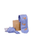 Gond Hand Painted Light Blue Tie