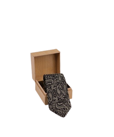 Black Brocade Tie