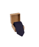 Blended Raw Silk Dark Blue Tie