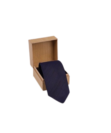 Blended Raw Silk Dark Blue Tie