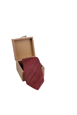 Pure Raw Silk Red Tie