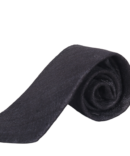 Pure Raw Silk Black Tie