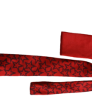 Red Star Pattern Block Print Tie