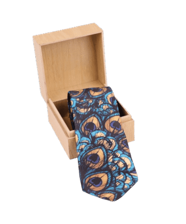 Printed Blue Tie
