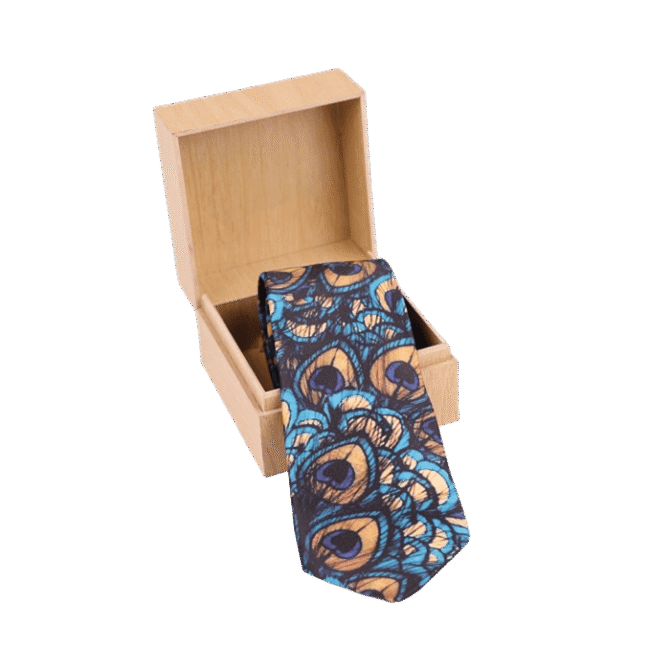 Printed Blue Tie