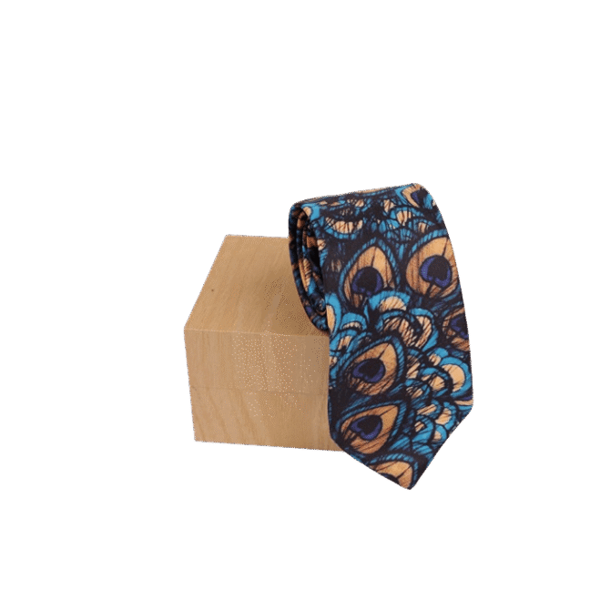 Printed Blue Tie