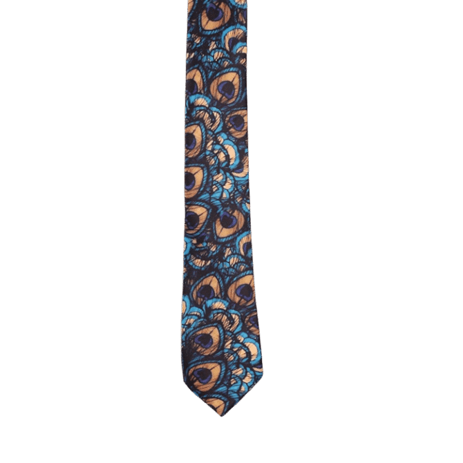 Printed Blue Tie