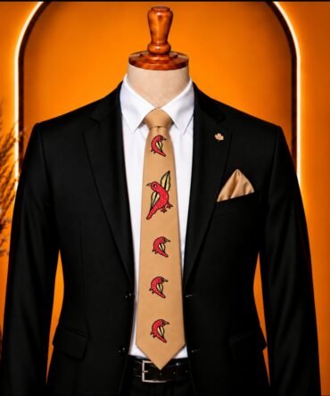 Gond Hand Painted Golden Tie