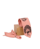 Warli Hand Painted Pink Tie
