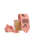 Warli Hand Painted Light Pink Tie