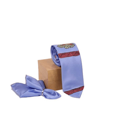 Gond Hand Painted Light Blue Tie-1