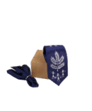 Warli Hand Painted Dark Blue Tie