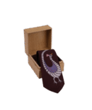 Gond Hand Painted Peacock Dark Wine Tie