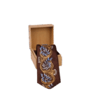 Pattachitra Hand Painted Dark Brown Tie
