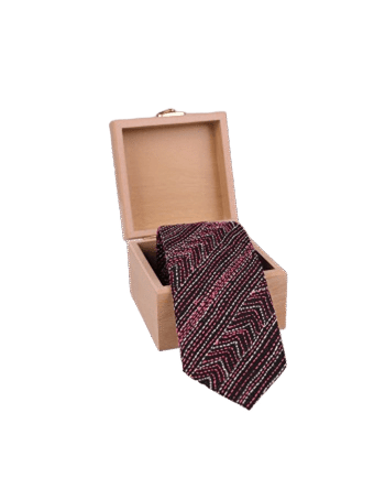 Wine Kantha Tie