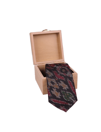 Pure Pochampally Ikaat Silk Black Base