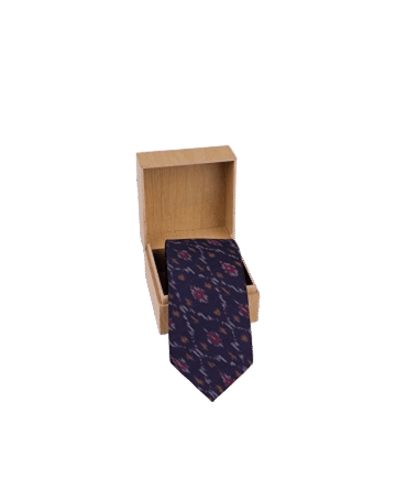 Purply Blue Ikaat Tie