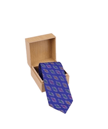 Blue Ikaat Tie