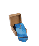 Light Blue Block Print Tie