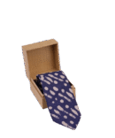 Dark Blue Print Tie