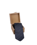 Pure Raw Silk Dark Blue Tie