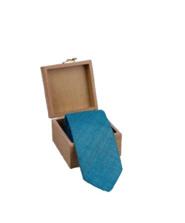 Pure Raw Silk Blue Tie