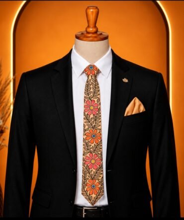 Madhubani Golden Tie