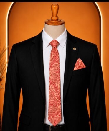 Madhubani Golden Beige Tie