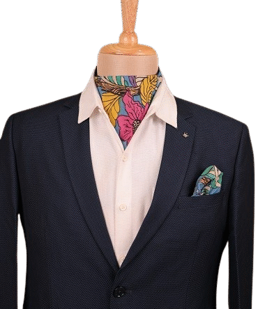 Pen Kalamkari  Greenish Base MultiColor Floral Bangalore Silk Cravate