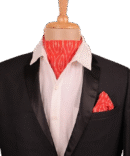 Pochampally ikaat,orange base,cotton-silk cravate