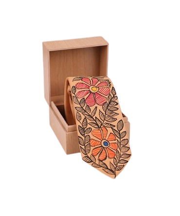 Madhubani Golden Tie