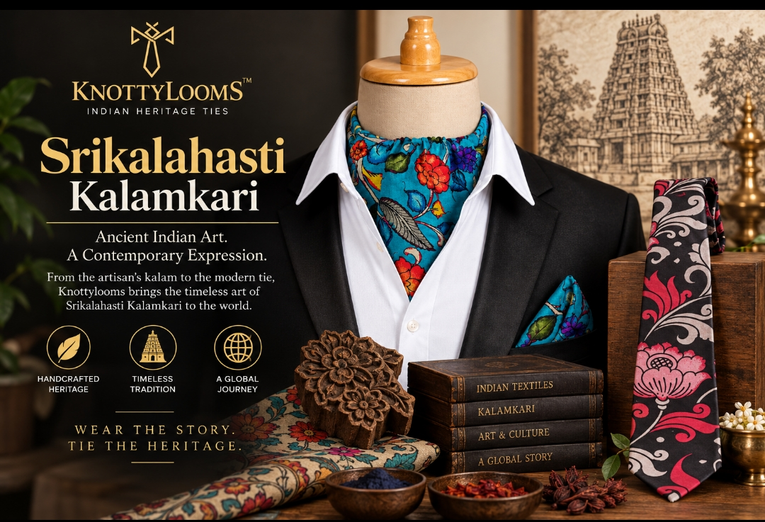 Srikalahasti Kalamkari Ties