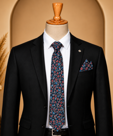 Ajrakh Modal black Tie