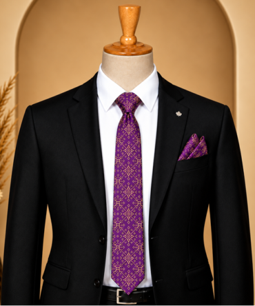 Ajrakh Modal magenta Tie